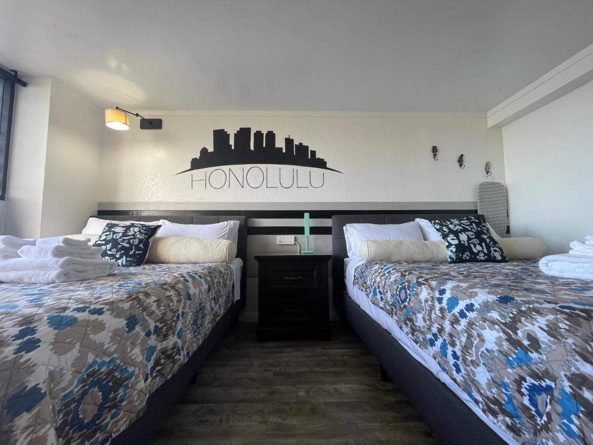 *rarelayout*2qn Beds*great For Groups,friends,wakiki Honolulu