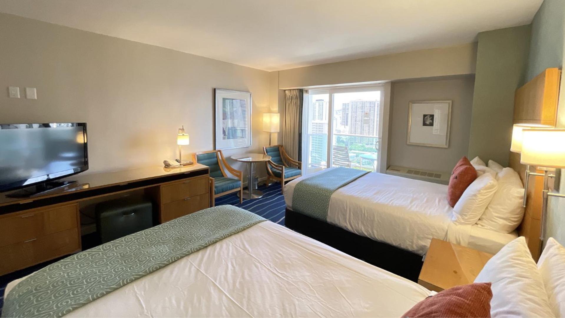 Ala Moana 24th Fl R0 Ocean View 2 Double Beds