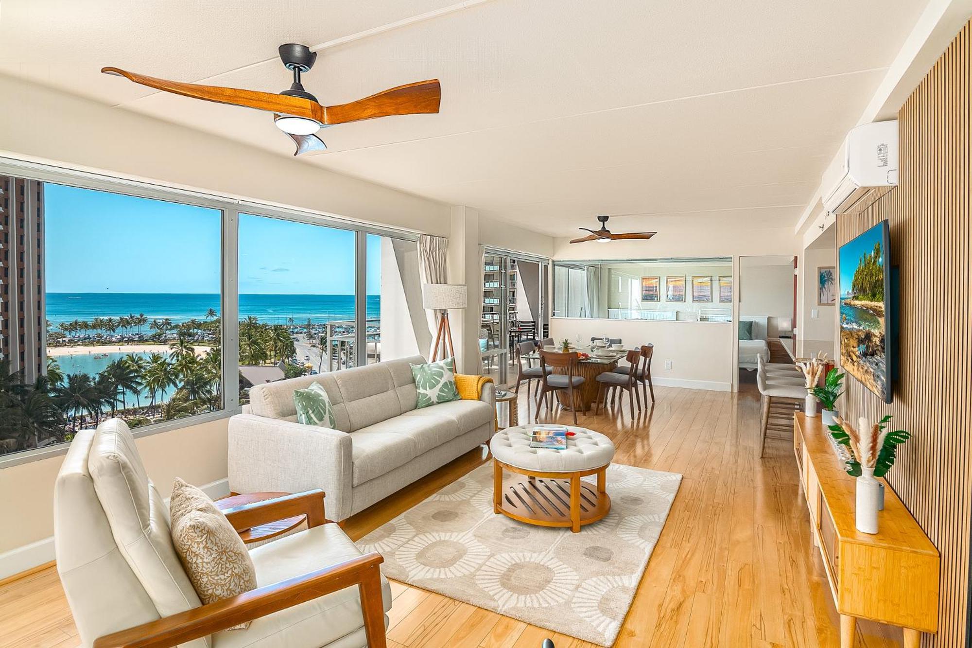 Upscale 2br & 2ba Ocean View In Waikiki With Parking! Apartment Honolulu