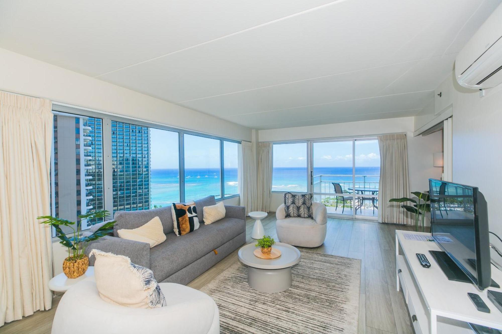 Two Bedroom Overlooking Ala Wai Boat Harbor Honolulu