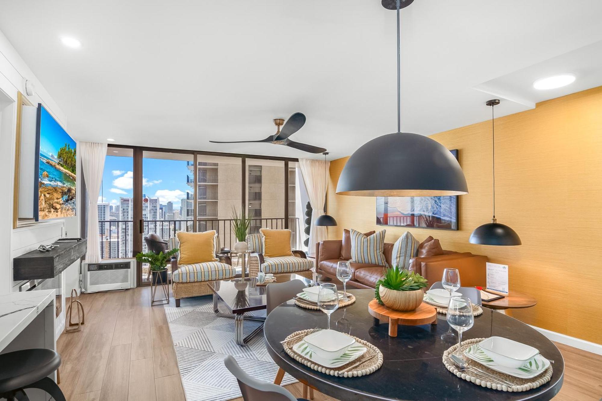 30th Fl Luxury Ocean & Waikiki View With Free Parking Apartment *