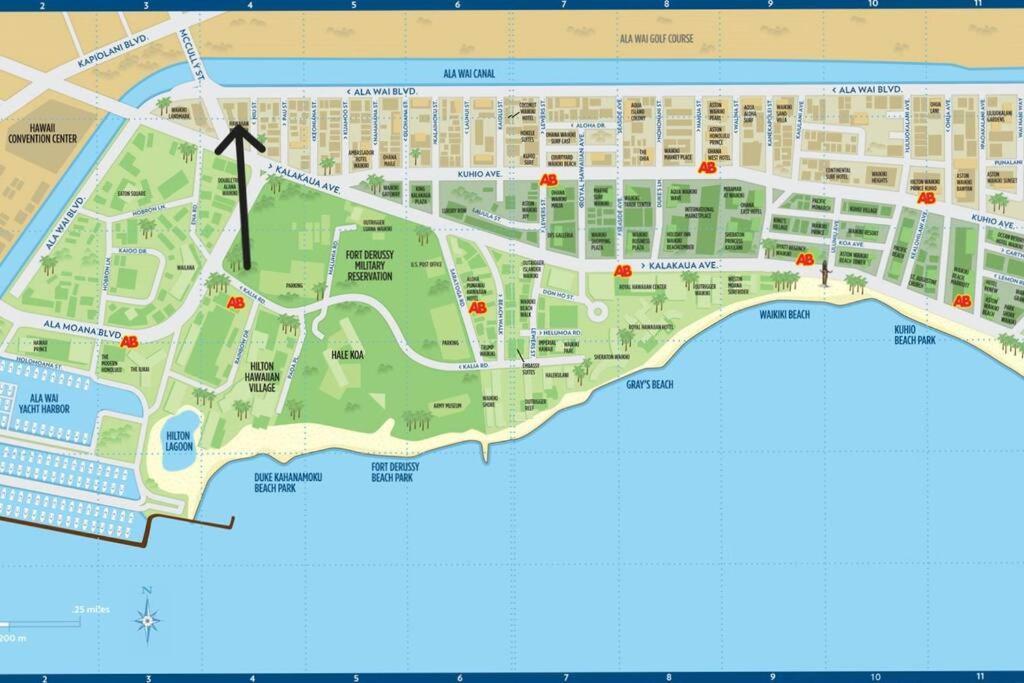 Apartment 2 Bedroom Waikiki Sleeps 6 Free Parking Honolulu