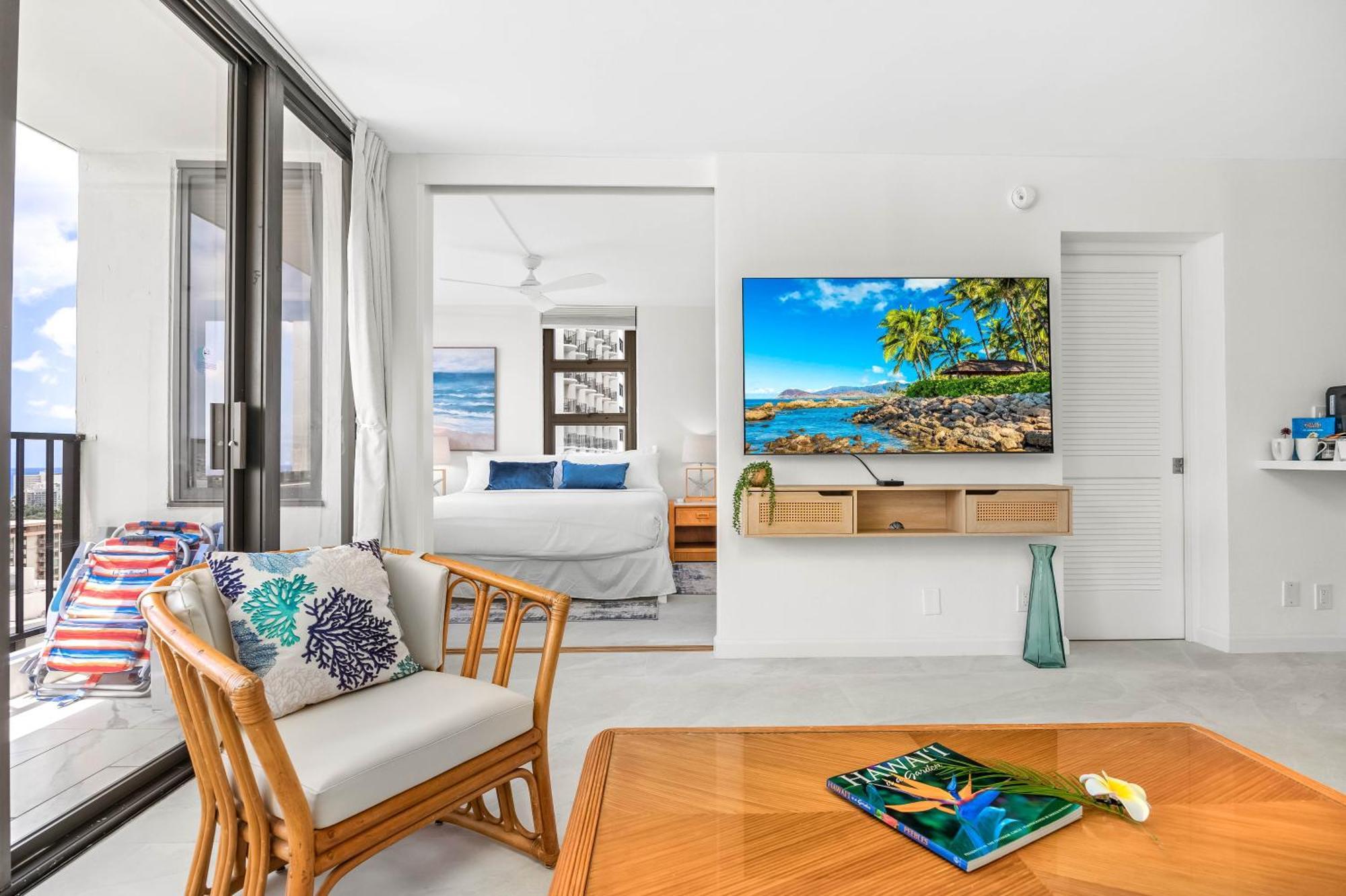 Beautiful 1br With King Bed, Ocean View, Fast Wi-fi & Free Parking * Honolulu