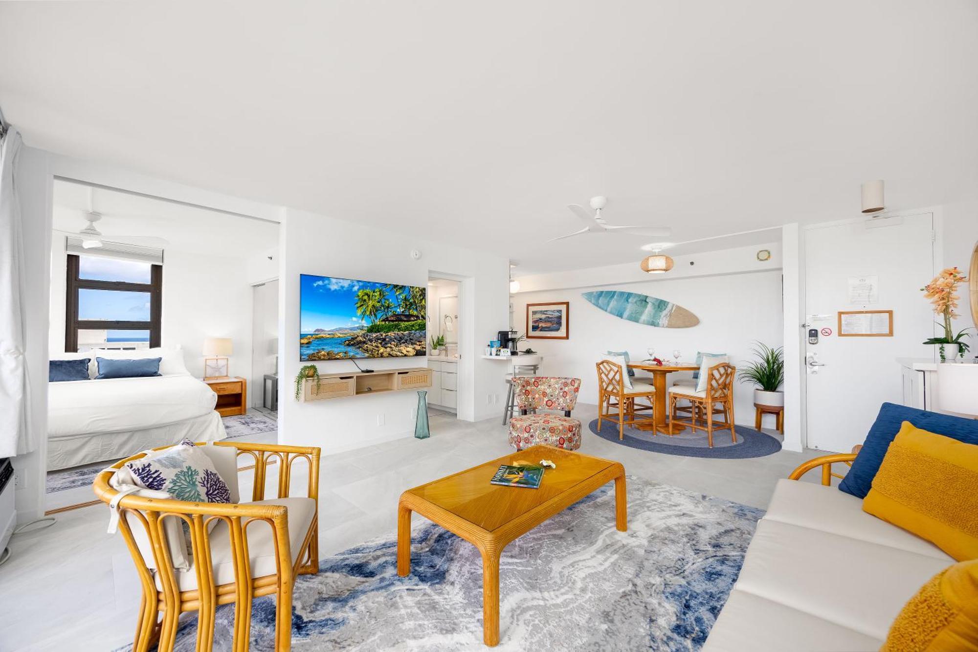Beautiful 1br With King Bed, Ocean View, Fast Wi-fi & Free Parking * Honolulu