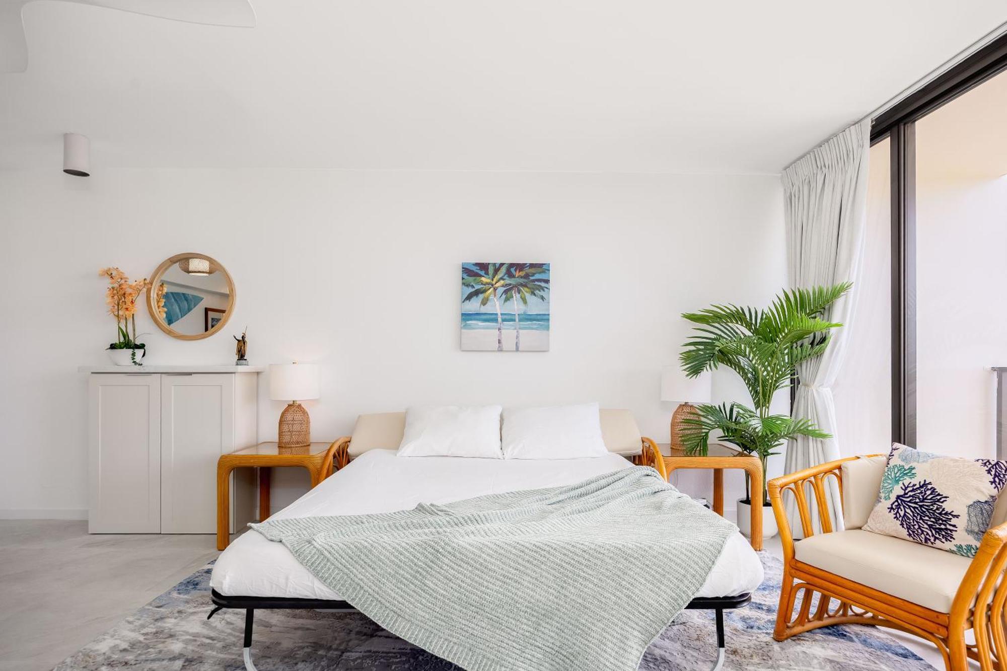 Apartment Beautiful 1br With King Bed, Ocean View, Fast Wi-fi & Free Parking Honolulu